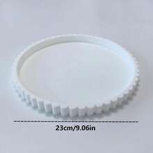 1 Khay đựng đồ trang trí để bàn: Khay silicon tròn màu trắng, khay lượn sóng hiện đại có trang trí ở giữa, khay trang trí tròn phù hợp cho nhà ở, phòng khách, phòng ăn, nhà bếp, phòng tắm, khay đa chức năng. - trắng - Xem 8