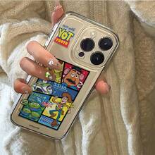 Disney Toy Story「Toys At Play」漫畫分鏡手機殼，適用於 iPhone 17/17 Pro/17 Pro Max/17 Air/16/15/14/13/12/11/X 系列，iPhone 17 Pro Max 手機殼、iPhone 17 Pro 手機殼、iPhone 17 手機殼，女友理想禮物，適合動漫迷 - Transparent - 查看 3