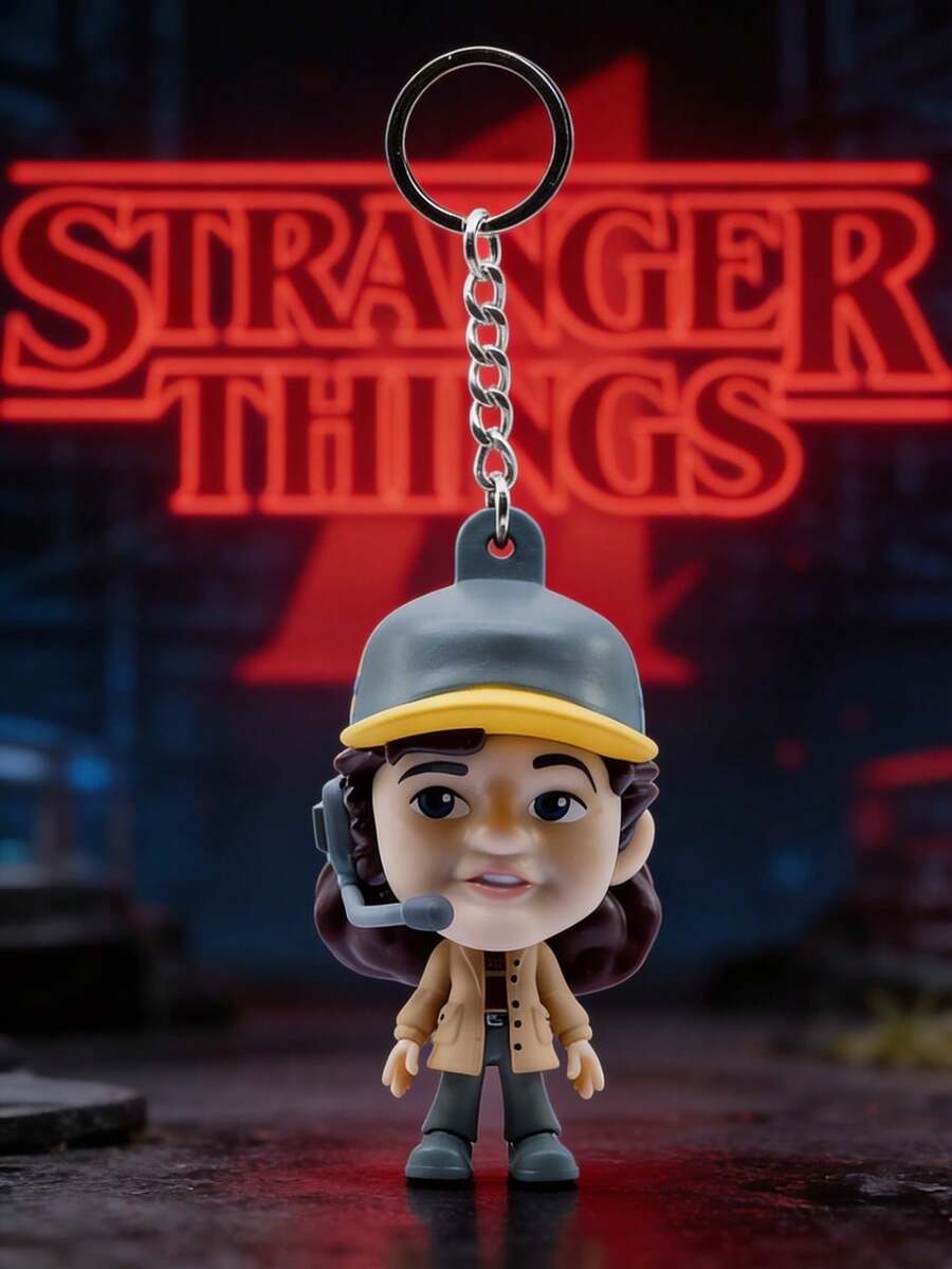 Stranger Things Officially Licensed Pocket Hero Window Box Dustin Henderson PVC Keychain Anime Figure Keychain Figurine Bag Clip Charms Lucas Sinclair Collector Keyring Backpack Decor 1Pc Netflix - YUME-15333 - View 1