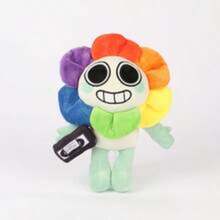 Dandy's World Plush Flower - 10 Inch Rainbow Flower Stuffed Toy, Soft Cute Dandy World Plushie With VHS Tape, Perfect Gift For Fans, Kids, Halloween & Christmas - 1 - Xem 2