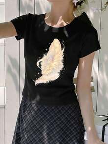Women T-Shirts - Black - View 2