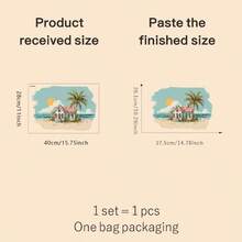1PC Wall Stickers,Seaside House Window Sticker,Suitable As A Gift,Self-Adhesive , Suitable For Bedroom And Living Room, Bedroom, Dining Room, Study, Bathroom, Glass Decoration And Embellishment - A - View 7