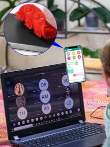 Ventouse de téléphone en silicone en forme de cœur, livrée avec 15 tampons adhésifs, facile à retirer et à nettoyer, prise en main améliorée, convient à de multiples surfaces d'installation, saison de la rentrée scolaire - Multicolore - Voir 7