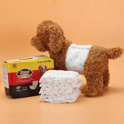 DONO Dog Diapers, High Elastic Leak-Proof Strong Absorbency, Say Goodbye To Mess And Odor, Breathable Soft, Water-Locking Anti-Leakage, Minimalist Versatile, 3D Wrap-Around Waist Design, Disposable Pet Sanitary Pants, Solve Estrus Dripping And Diarrhea, Suitable For Pets At Home, Outdoor Walking, Pet Garden Running, Dog & Cat Supplies, Great Gift For Pet Lovers