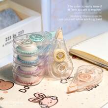 1 Bộ Băng xóa màu pastel dễ thương, Băng xóa mini cầm tay, Văn phòng phẩm Kawaii cho Trường học & Văn phòng - Bộ - Xem 4