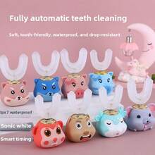 Children's U-Shaped Electric Baby Toothbrush Liquid Silicone Brush Head Infant Dental Cleaner - Chuột Trái Tim Hồng [Dành cho trẻ từ 6-14 tuổi] Phiên bản thiếu nhi - Xem 9