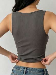 3pcs/Set Comfortable Square Neck Camisole Tops, Soft & Skin-Friendly Sleeveless Elegant Vest For Spring & Summer - Multicolor - View 5