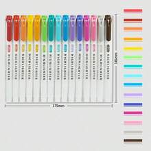 48/24/36/12/60pcs Set New Solid Glitter Pens, Soft Bristle Tip, Non-Fading Pearlescent Glitter Pens, Multicolor Fluorescent Pens, Suitable For Drawing, Christmas Doodles, Christmas/New Year Gifts, Back To School Supplies, Office Stationery, Desk Decor, Random Colors - A - View 12