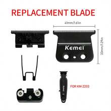 Kemei KM-2293 Electric Hair Clipper Replacement Blade Head, 1 Set Replacement Blades Accessories For Hair Trimmer, Original Factory Replacement Blade Head For Hot Selling Hair Clipper Model - Black - View 4