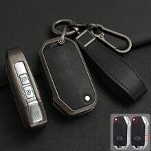 Funda de aleación de Zinc + cuero para llave de coche, funda para KIA Ceed 2023 CD Forte 2018 2019 2021 Cerato 2019 K3 Gt Seltos Sportage 2020 Sorento - Gris y negro - Ver 20