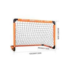 Portable Foldable Soccer Goal, Kids Football Toy, Easy Assembly Goal Net For Kindergarten Outdoor Sports & Parent-Child Interaction - Orange - View 12