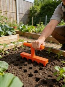 1 pieza Plantador de semillas para jardinería en el hogar, pala para aflojar la tierra de flores y vegetales, pala de plástico para tierra de suculentas, herramienta de perforación para plántulas de vegetales y flores en el balcón, accesorio de jardinería de precisión para aflojar la tierra, apto para jardinería al aire libre, plantación, trasplante, deshierbe, aflojamiento de la tierra, siembra en macetas, artículos para el hogar, muebles de jardín, equipos de jardinería, suministros de jardinería. - multicolor - Ver 2