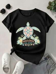 Women T-Shirts - Black - View 1