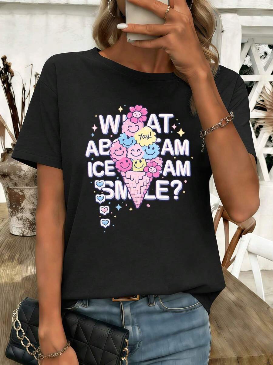 Women T-Shirts - Black - View 1