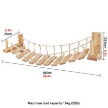 Cầu treo cho mèo dài 1m, kệ treo tường bằng gỗ cho mèo, đồ nội thất hiện đại dành cho mèo nghỉ ngơi, chơi đùa và leo trèo. - Màu be - Xem 3