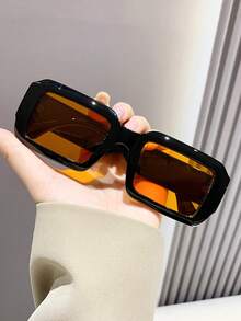 Visivana Vintage Square Sunglasses Women Plastic Fashion Classic Design Decorative Outdoor Travel Beach Vacation Uv Protection Eyewear Sunglasses Beach Sun Glasses Beach Accessories For Women Sun Glasses Sunglasses Shades Basics And Suit For Sweater Jeans Sweatpants Hoodie Jackets Dress And Long Sleeve Shirt Fashionable Shade Elegant Outfit Family Outings Travel Vacation Holiday For Summer Beach Vacation,Outdoor,Travel - Multicolor - View 5