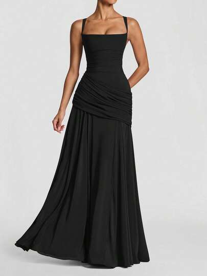 shein black bridesmaid dresses A-Line Short Sleeves Hi-Low Off White Satin Bridesmaid Dress with Lace –  Promfast main image 1