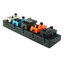Compact Portable Guitar Effect Pedal, Made Of High-Hardness PE Material. The Power Supply Can Be Hidden Inside The Board To Avoid Messy Surface, Aesthetically , Practical And Durable - Black - View 3