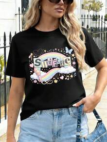 Women T-Shirts - Black - View 1