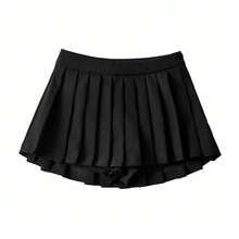 Zoki-faldas plisadas sexis para mujer, minifaldas Vintage de cintura alta para verano, falda de baile de diseño blanco para estudiantes de tenis coreanos - Negro - Ver 1