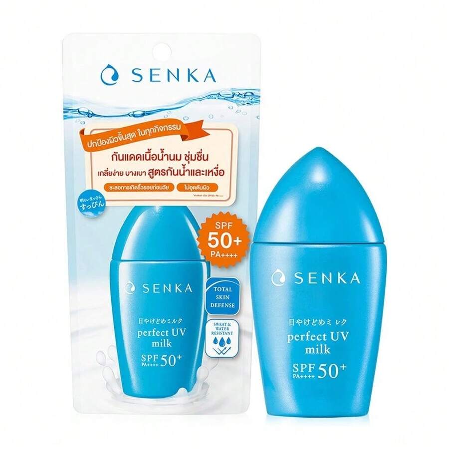 資生堂 Senka Perfect UV 防曬乳 40ml | 全方位保濕防曬盾,適合戶外活動!防水防汗,保護肌膚免受有害紫外線與細微顆粒污染物侵害,同時提供即時補水與抗污染功效。含 70% 天然日本護膚成分,強化肌膚屏障,預防老化與黑斑,使肌膚光滑且不致痘。 - milk - 40ml - 查看 1