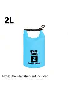 500D Nylon Waterproof Dry Bag With Adjustable Shoulder Strap, Ideal For Beach, Rafting And Hiking. Large Capacity Suitable For Summer Vacation, Swimming Pool And Outdoor Activities, Unisex Durable Waterproof Swim And Beach Bag - Black - View 11