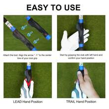Golf Grip Trainer, Corrects Swing And Grip Posture, Golf Grip Training Aid, Corrects Hand Position And Grip Method, Helps You Master The Correct Grip Posture, Golf Gift. - Blue - View 4