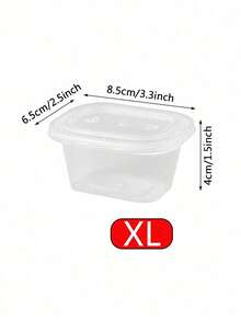Bộ 50 hộp đựng mini trong suốt hình trái cây chanh dây, quất, chanh, dùng một lần để đông lạnh, đựng nước sốt/nước chấm. - Trong sáng - Xem 9