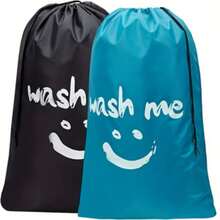 1pc Travel Laundry Bag, Clothes Storage Organizer, Large Capacity Portable Drawstring Bag, Waterproof Nylon Mesh Storage Container, Essential Travel Accessories Packing Organizer, Lightweight Foldable Garment Bag, Home Organization Solution, Multi-Purpose Portable Storage Bag, Quick Dry Laundry Hamper, Convenient Travel Gear Bag - View 1