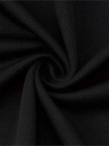 Camiseta de manga corta para hombre con estampado y diseño de cuello redondo, adecuada para el uso diario en primavera y verano. - Negro - Ver 7
