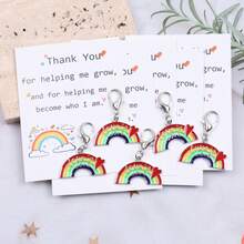 Grazie per avermi aiutato a crescere' Set regalo di apprezzamento a tema, Gettone abbraccio tascabile, 5 pz/10 pz Portachiavi arcobaleno unici, adatti come regali per il mese del Pride, feste di compleanno, regali commemorativi, regali, omaggi per feste, e altri regali di amicizia alla moda. Scelta di regalo creativa per il mese del Pride. - Multicolore - Visualizzare 6