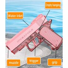 Set de 3 pistolas de agua de carga automática 1911, de tiro continuo y largo alcance, juguetes para parques de atracciones, deportes acuáticos al aire libre, regalo para vacaciones - Multicolor - Ver 7