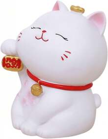 Hucha de Gato Fortuna Irrompible 1 Pieza, Alcancía para Ahorrar Monedas, Maceta Decorativa de Ahorro para Hogar y Oficina, Obsequio para Año y Apertura de Negocio - 1 - Ver 1