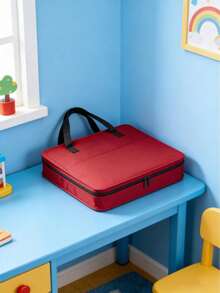 1pc 104 Capacity Portable Toy Car Storage Bag | Felt Organizer Bag Suitable For Transporting And Storing Toy Vehicles, Perfect For Nursery, Great Gift For Family And Friends - Multicolor - View 3