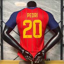 Men's Spain Style#20 Pedri Home Soccer Jersey, Quick-Dry Performance Football Top For Match Day - mặc định - Xem 2