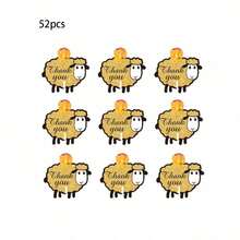52pcs/Pack Eid Al-Adha, Eid Mubarak Thank You Party Favors Gifts Candy Lollipops Cards Paper Tags Decorations, Cute Lamb Design New Arrival - View 7