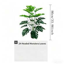 Cây Monstera nhân tạo cỡ lớn 60-86cm, cây cọ giả, cây tre lưng rùa bằng nhựa, cây cảnh nhiệt đới mô phỏng, thích hợp cho nhà cửa, sân vườn, văn phòng, tiệc tùng, đám cưới, ngày Valentine, lễ tốt nghiệp và các dịp khác. - Nhiều màu - Xem 12
