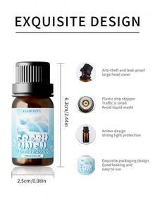 EMBRACEX. 10ml 清新亞麻精油 適用於加濕器/擴香器，芳療精油，節日禮物，薰衣草、檸檬、玫瑰、麝香、清新空氣 - 清新亞麻布 - 查看 7