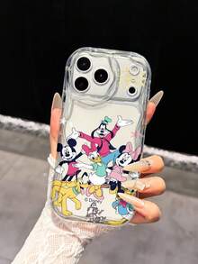 Miniso Ốp lưng điện thoại trong suốt viền lượn sóng hình Mickey & Minnie của Disney, tương thích với iPhone 17 Pro Max, 17, 16 Pro Max, 15 Pro Max, 16 Pro Max, 14, 13, 12, 11, 13 Pro, 12 Pro, 16 Plus, thiết kế hoạt hình dễ thương dành cho các bạn nữ. - Nhiều màu - Xem 5