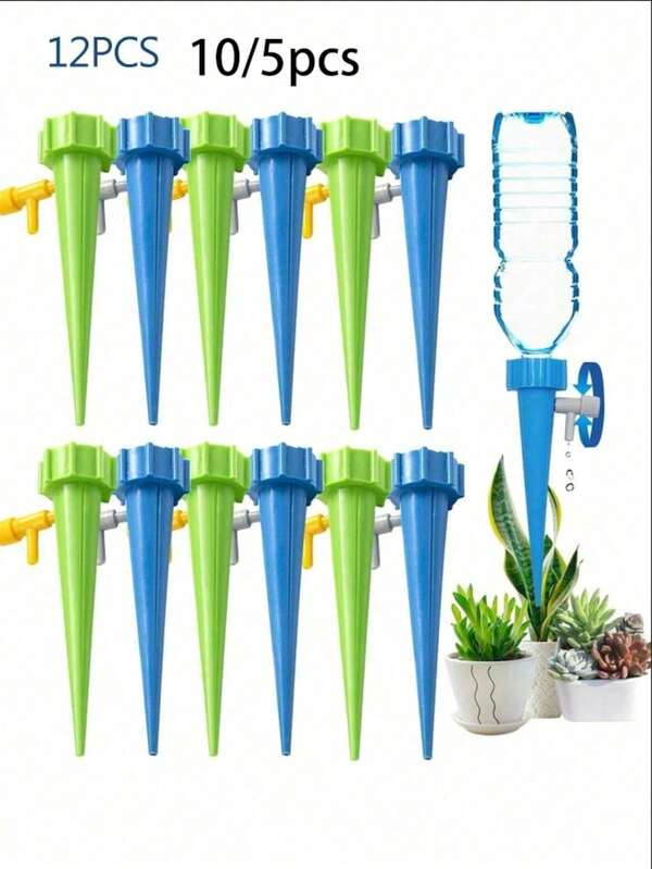 Bộ 12 thiết bị tưới tự động: Van điều khiển tốc độ xả chậm có thể điều chỉnh, tự động tưới cây! Thích hợp cho hệ thống tưới nhỏ giọt khi đi nghỉ mát - Van điều khiển có thể điều chỉnh - Dành cho cây trồng trong nhà, vườn và văn phòng.