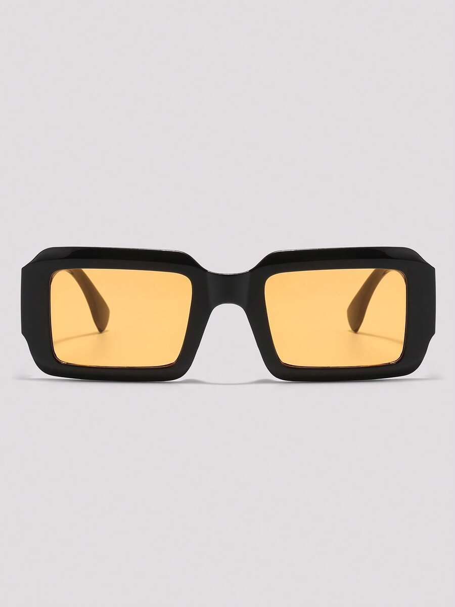 Visivana Vintage Square Sunglasses Women Plastic Fashion Classic Design Decorative Outdoor Travel Beach Vacation Uv Protection Eyewear Sunglasses Beach Sun Glasses Beach Accessories For Women Sun Glasses Sunglasses Shades Basics And Suit For Sweater Jeans Sweatpants Hoodie Jackets Dress And Long Sleeve Shirt Fashionable Shade Elegant Outfit Family Outings Travel Vacation Holiday For Summer Beach Vacation,Outdoor,Travel - Multicolor - View 1