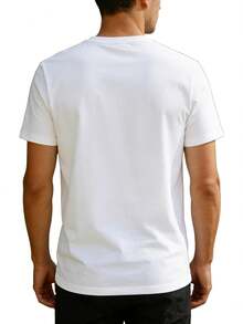 Men's Standard Size Seasonal Clothing In  Style Fender Classic Fender Est 1946 Short Sleeve Featuring Loose And Fashionable Patterns, Soft Texture, And Casual Round-Neck T-Shirts - 白色 - 查看 2
