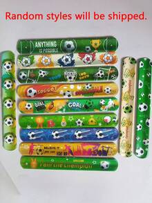 3/6/9/12 قطعة حامل لفات ورق التغليف لكرة القدم، معدني مطلي بالسيليكون لقلب ورق التغليف في العطلات لكرة القدم، حزام مثبت لحامل لفات ورق الملصقات، يستخدم لتخزين وتنظيم ورق تغليف هدايا كرة القدم، التخزين والتنظيم المنزلي، أدوات تغليف هدايا كرة القدم، ديكور مكتبي بموضوع كرة القدم، هدية تذكارية بموضوع كرة القدم، إكسسوارات التصوير - متعدد الألوان - مشاهدة 3