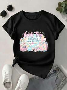 Women T-Shirts - Black - View 1