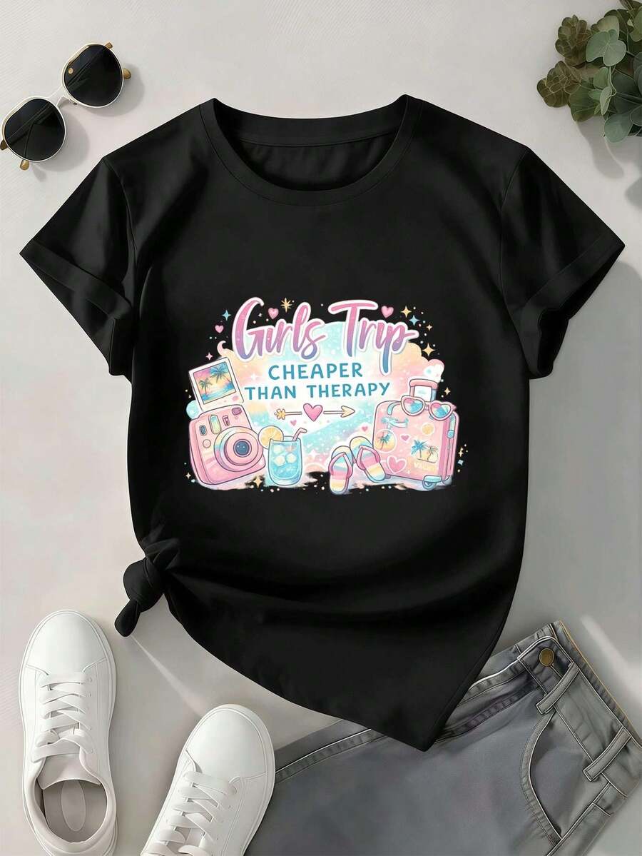 Women T-Shirts - Black - View 1
