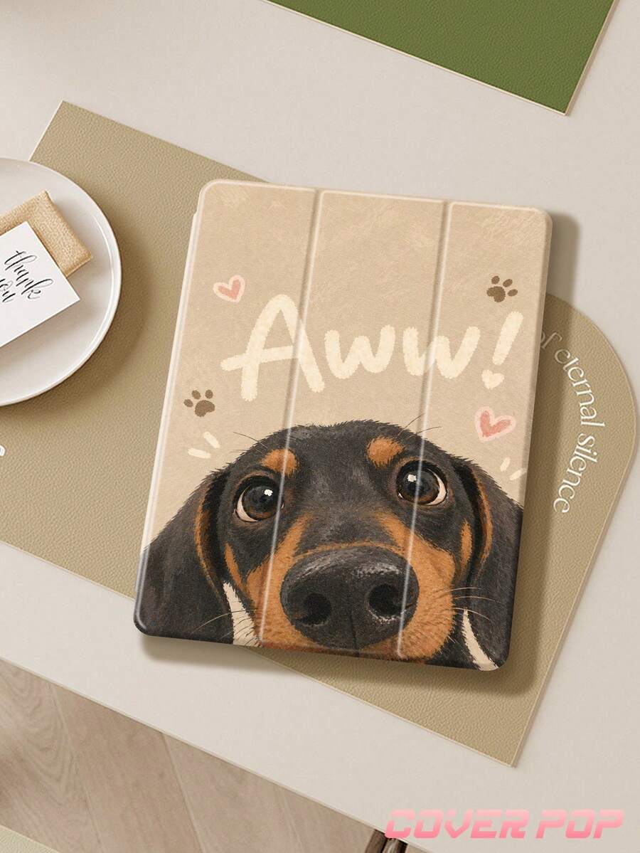 Ốp bảo vệ máy tính bảng họa tiết chó Dachshund, tương thích với iPad Air 8 2026 (11/13 inch), iPad Pro 11 inch (9.7/10.2/10.5/10.9/12.9 inch), thế hệ thứ 10, Galaxy Tab S6 Lite 10.4 inch, Kindle Paperwhite thế hệ thứ 12 (2024), Kindle (thế hệ thứ 11) (2022), mềm mại, chống sốc, chân đế thông minh/tự động bật/tắt màn hình, món quà Giáng sinh tuyệt vời. - Nhiều màu - Xem 1