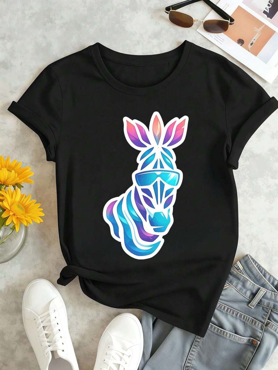 Women T-Shirts - Black - View 1