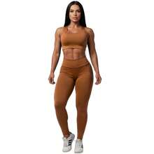 Combo Of 4 Sets Of Leggings, Gym Workout, Supplex Top And Pants A01 Plain - ĐEN-XÁM-XANH LÁ CÂY-MOUSSE - Xem 6