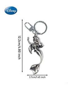 Monogram 1pc Disney Official Licensed The Ariel Alloy Metal Keychain Cartoon Character Key Ring Creative Cute Decorative Pendant Suitable For Bags Backpacks Phones Wallets Gift Friend Birthday Gift - A - View 4