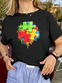 Women T-Shirts - Black - View 1